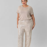 SEQUIN SEMI FLARED PANTS plus-size - AMOUR781