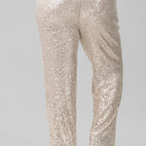 SEQUIN SEMI FLARED PANTS plus-size - AMOUR781