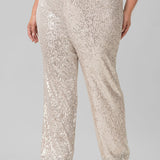 SEQUIN SEMI FLARED PANTS plus-size - AMOUR781