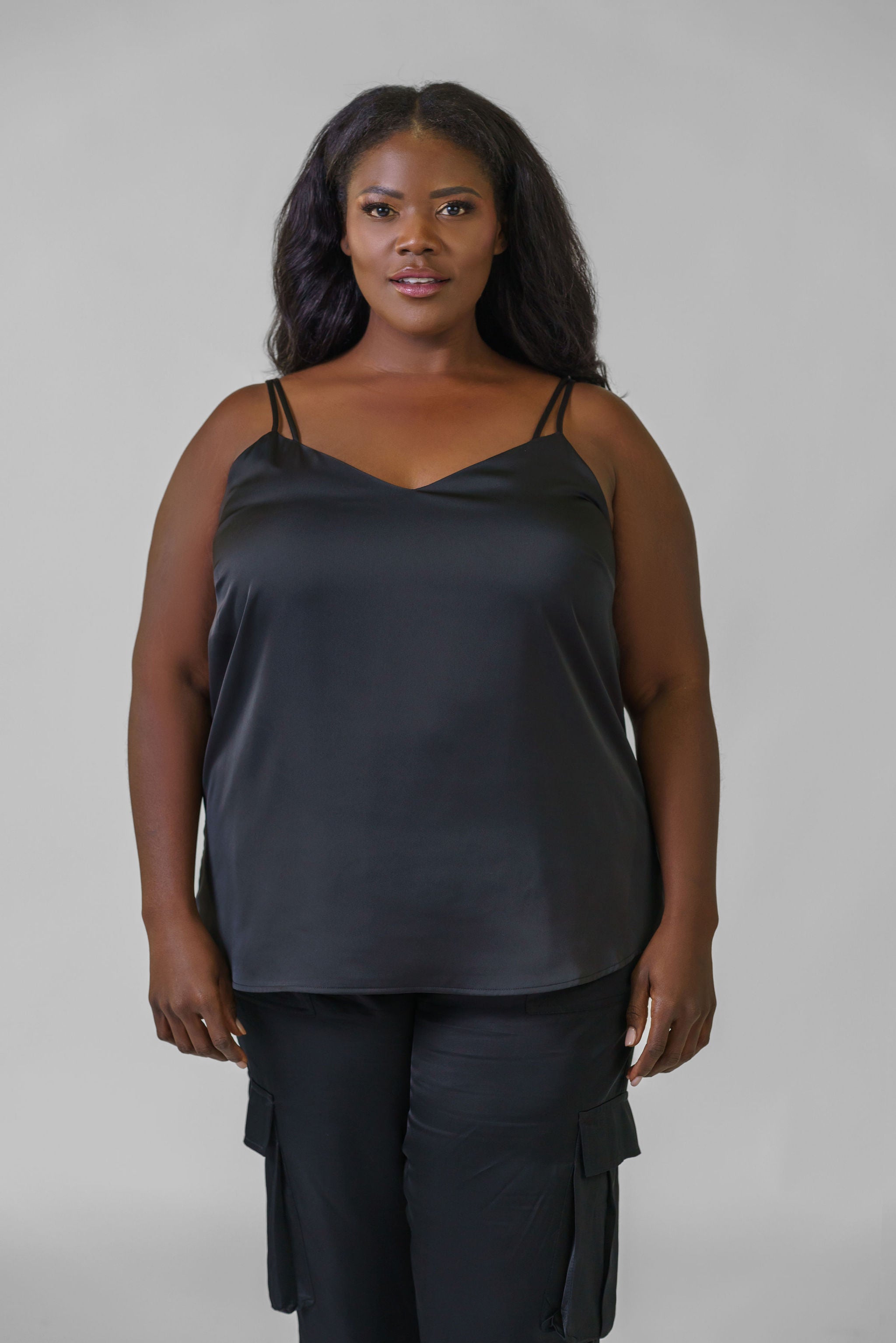 RECYCLED DOUBLE STRAP CAMI plus-size - AMOUR781