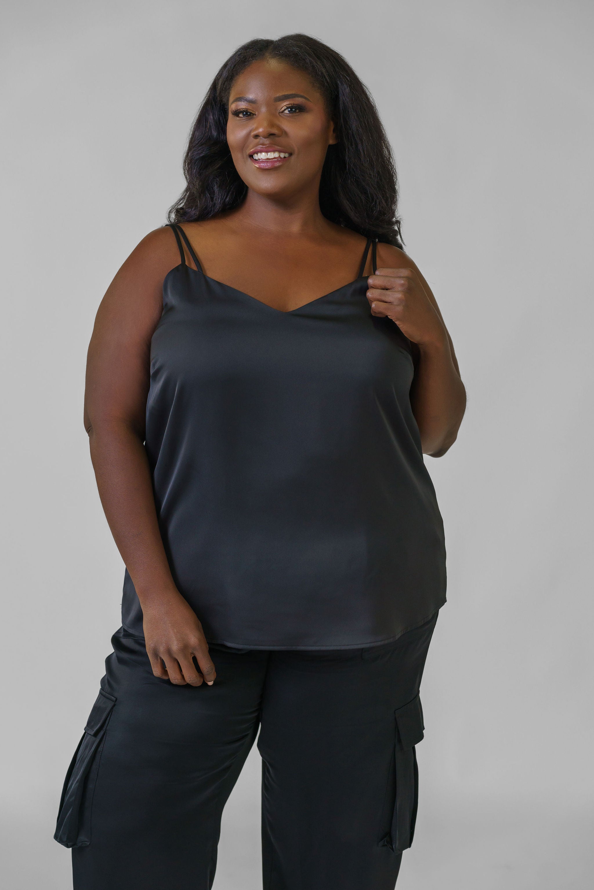RECYCLED DOUBLE STRAP CAMI plus-size - AMOUR781