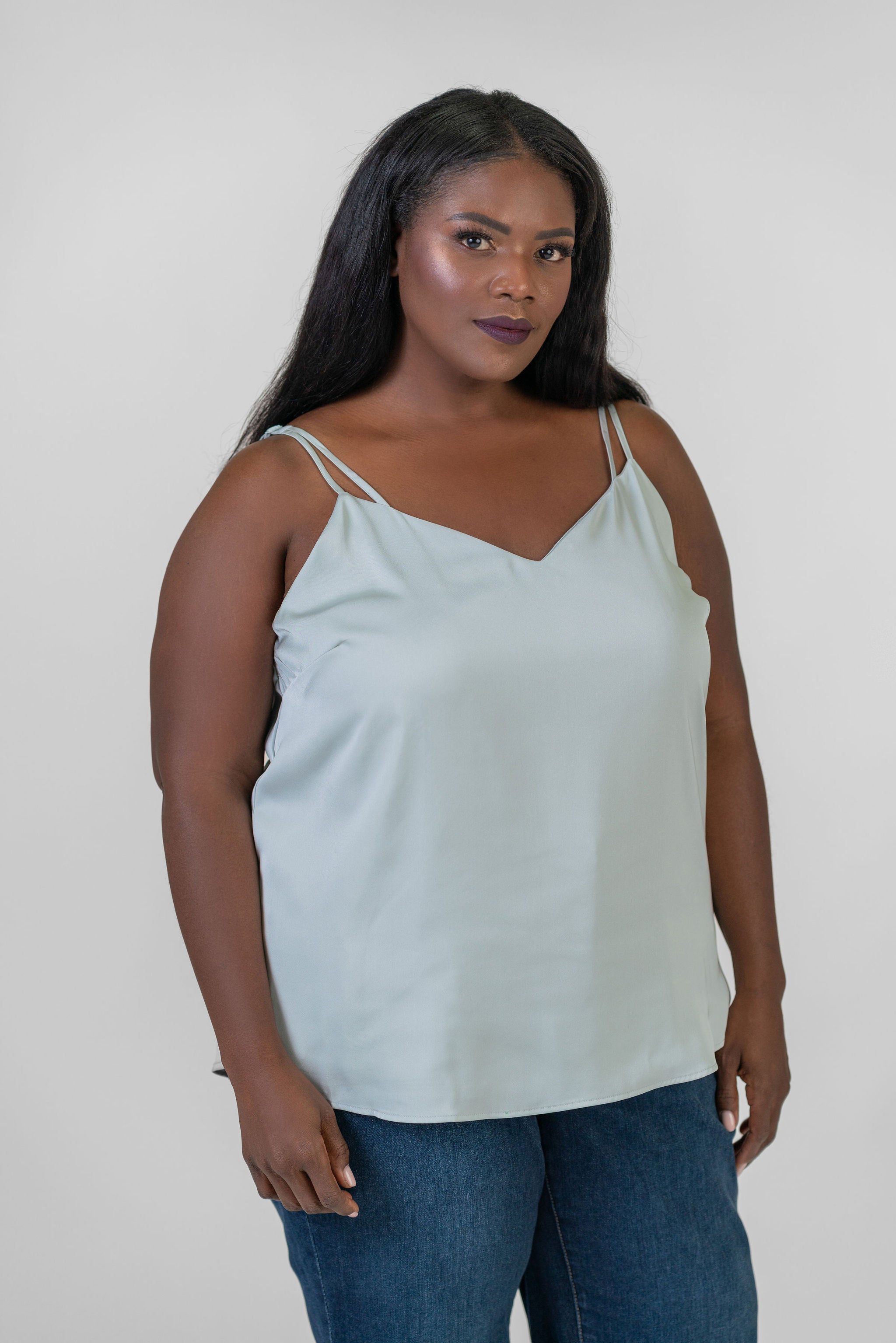 RECYCLED DOUBLE STRAP CAMI plus-size - AMOUR781
