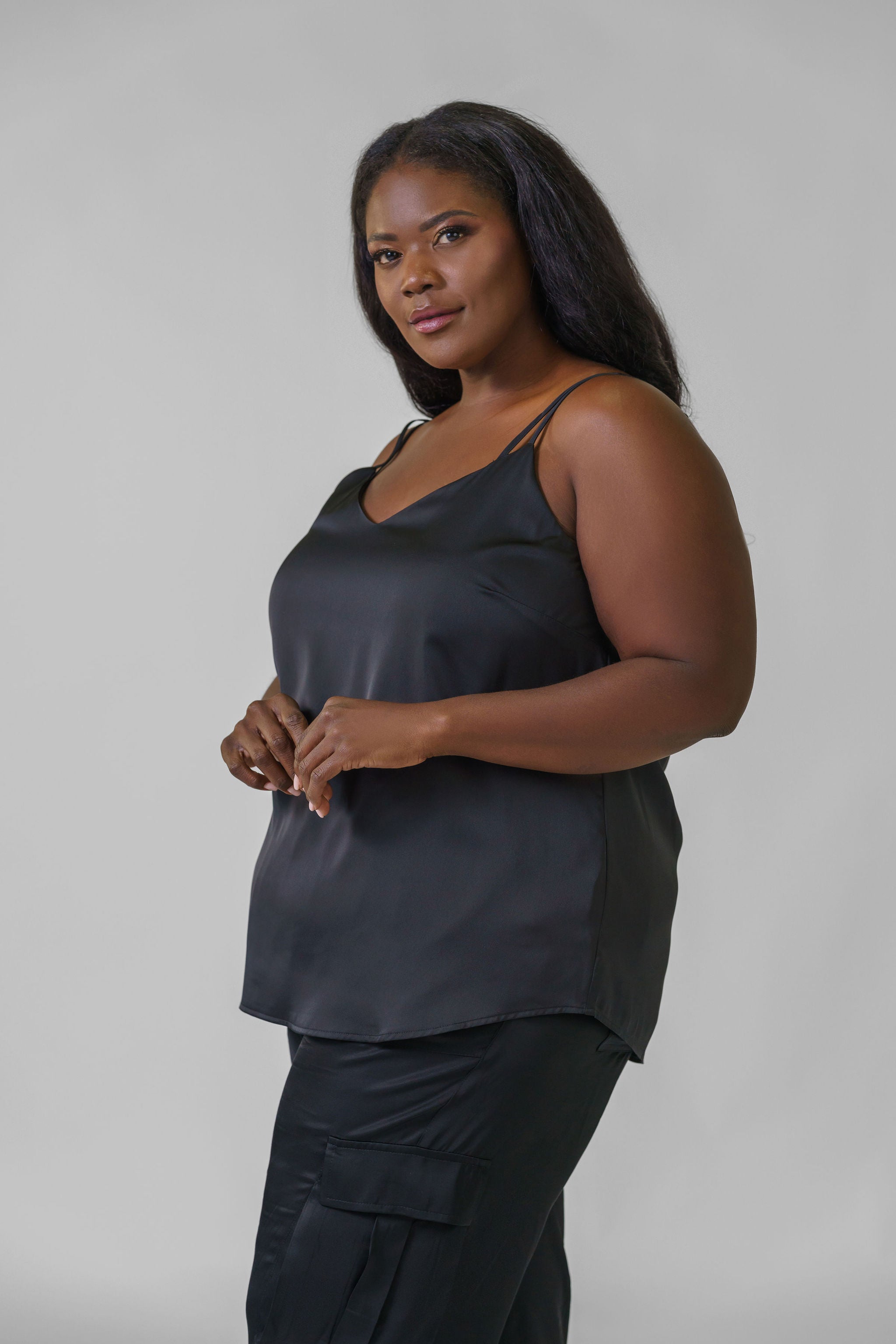 RECYCLED DOUBLE STRAP CAMI plus-size - AMOUR781