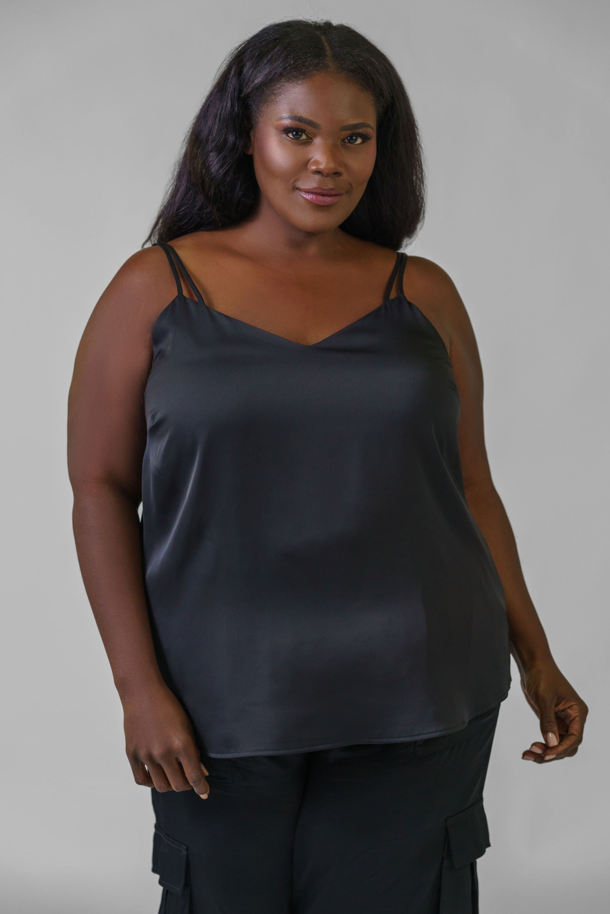 RECYCLED DOUBLE STRAP CAMI plus-size - AMOUR781
