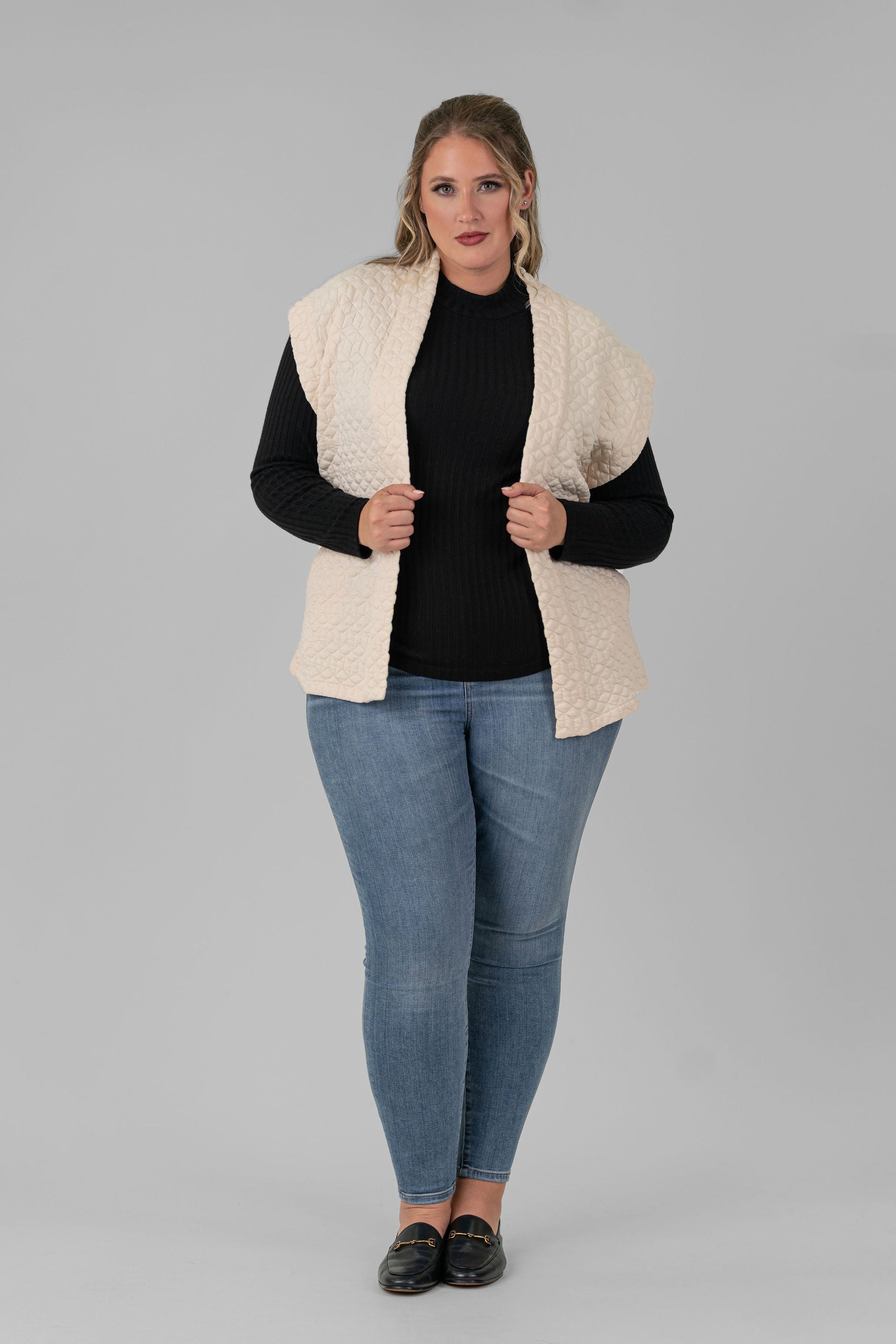 GILET QUILTED JERSEY plus-size - AMOUR781