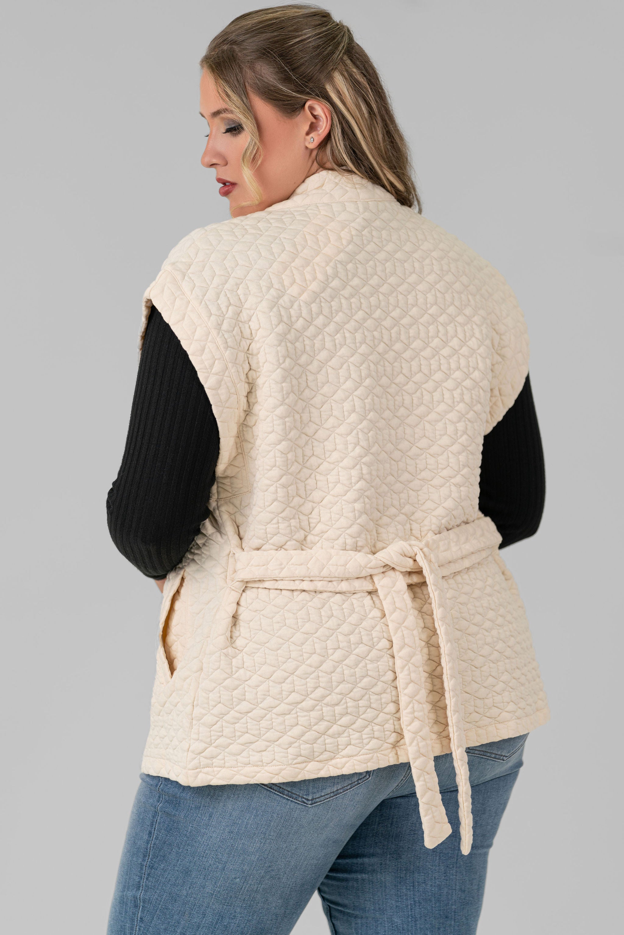 GILET QUILTED JERSEY plus-size - AMOUR781