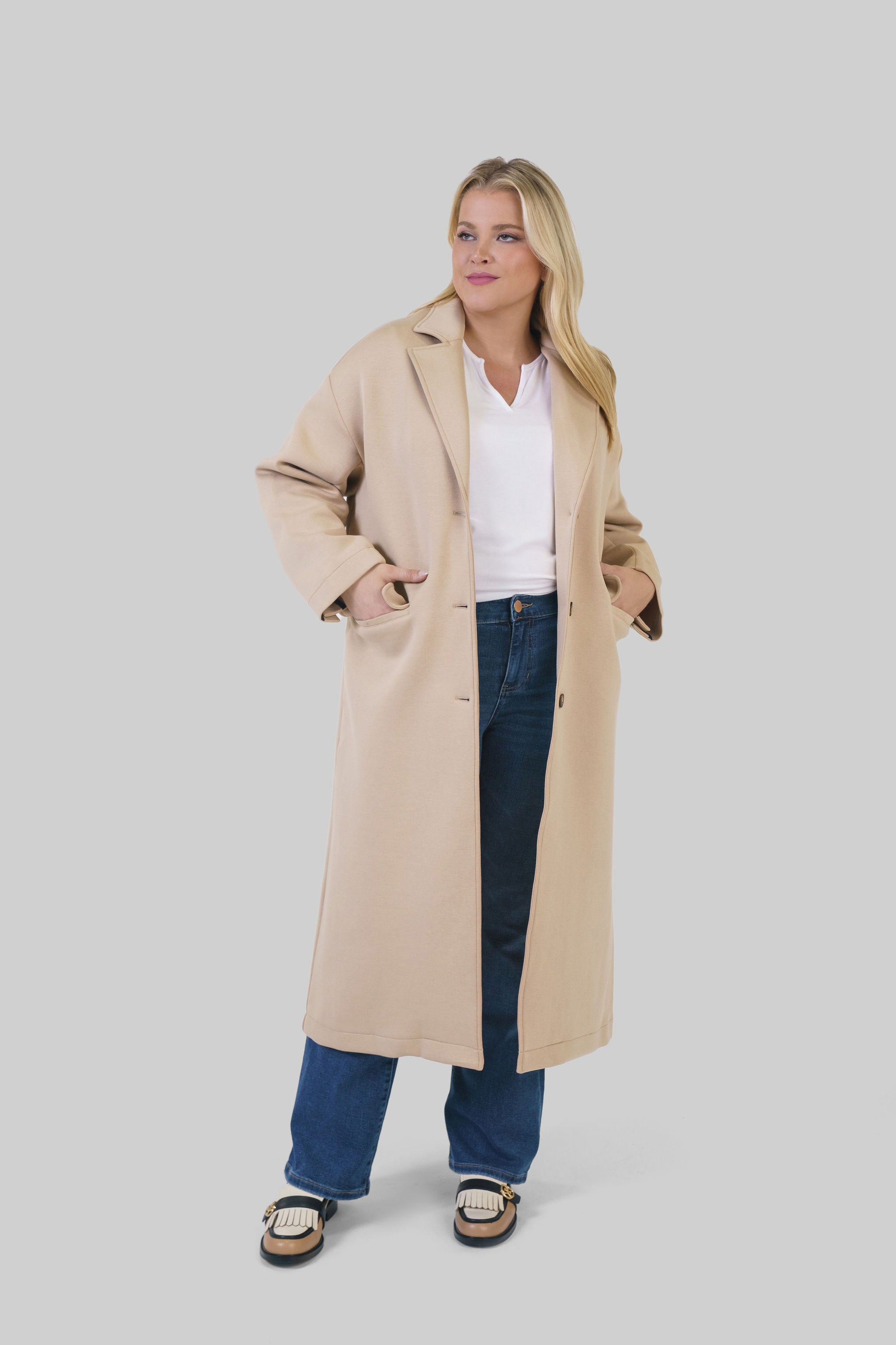 SCUBA COAT plus-size - AMOUR781