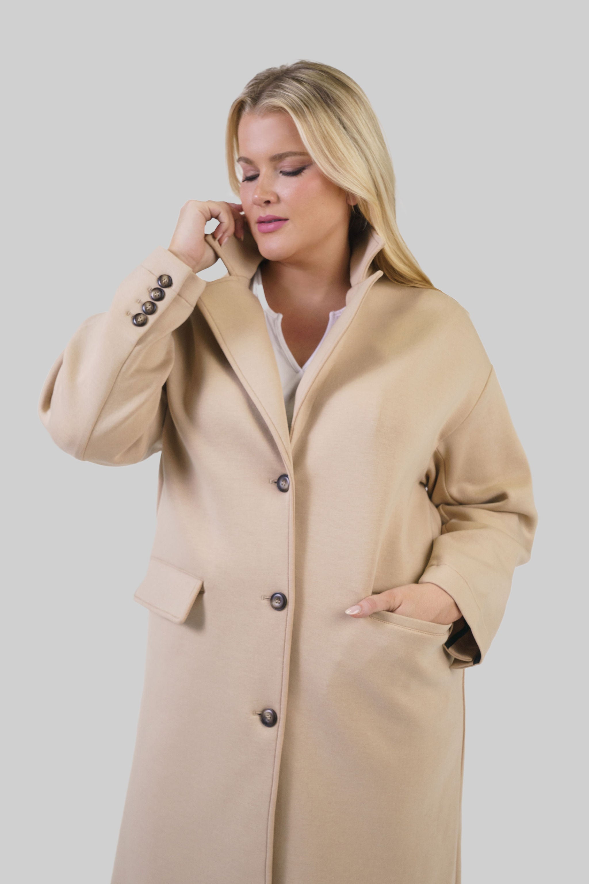SCUBA COAT plus-size - AMOUR781