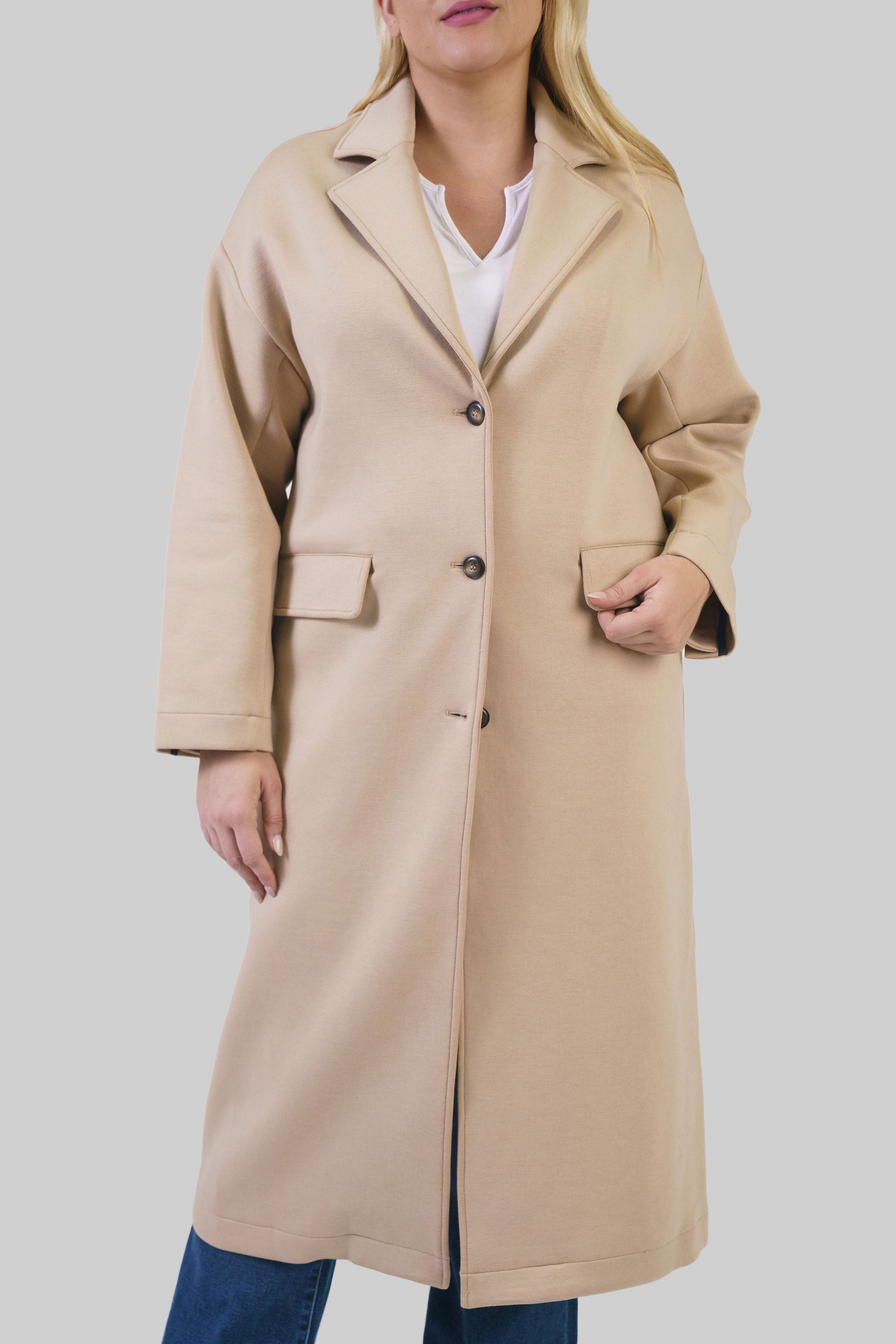 SCUBA COAT plus-size - AMOUR781