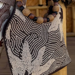 Soleil Brown Beaded Bag plus-size - AMOUR781