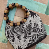 Soleil Brown Beaded Bag plus-size - AMOUR781