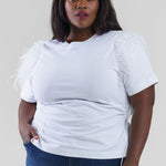 LYDIA FEATHER TOP plus-size - AMOUR781