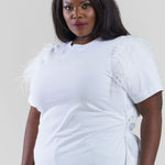 LYDIA FEATHER TOP plus-size - AMOUR781