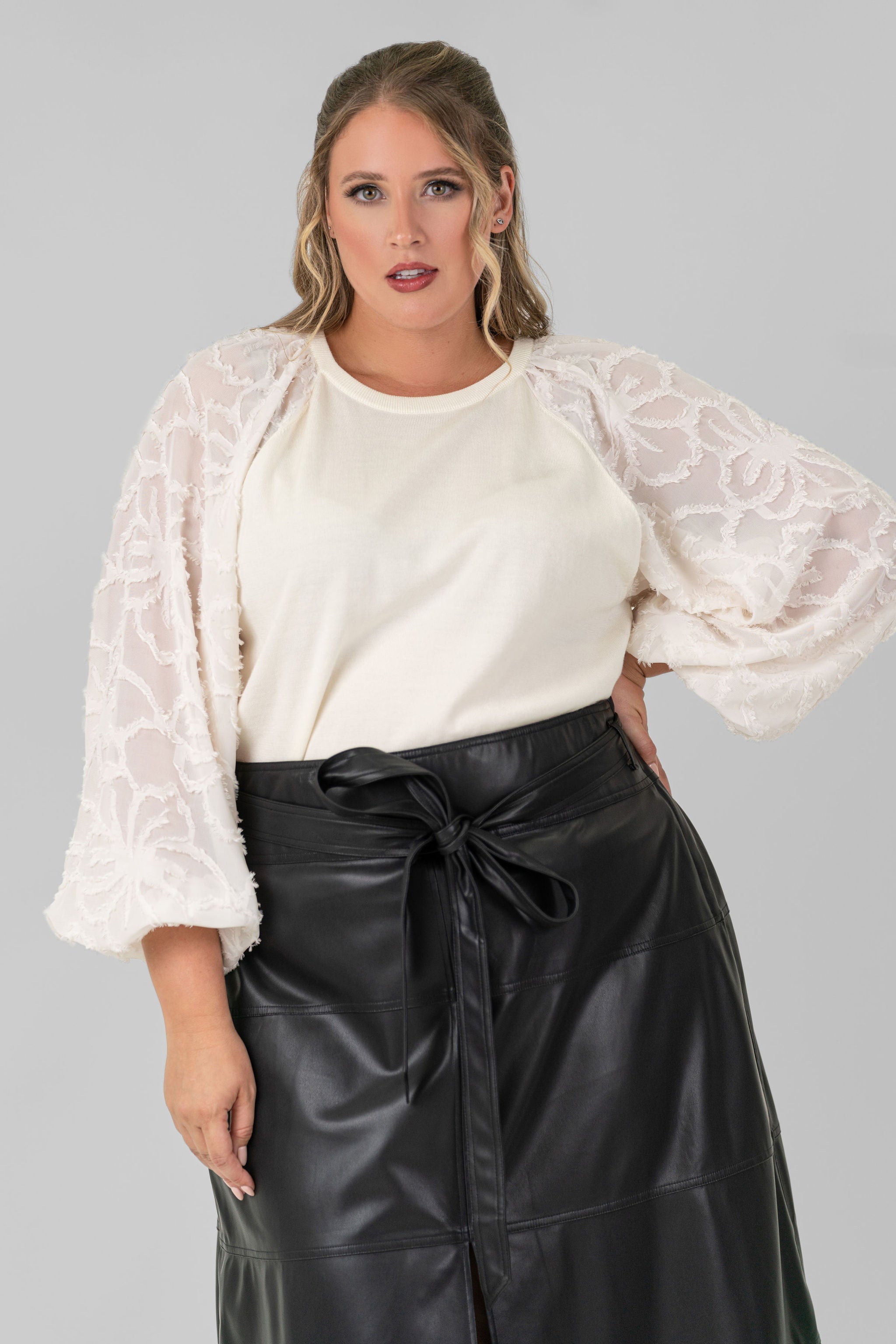 ELONA KNIT TOP plus-size - AMOUR781
