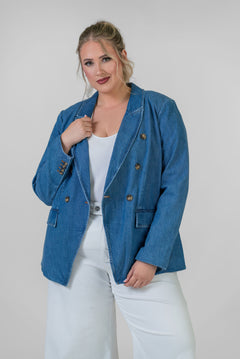 MICHELLE DENIM BLAZER plus-size - AMOUR781