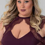 MINNA BODYSUIT- CHERRY plus-size - AMOUR781