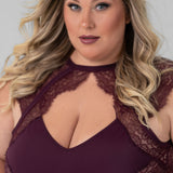 MINNA BODYSUIT- CHERRY plus-size - AMOUR781