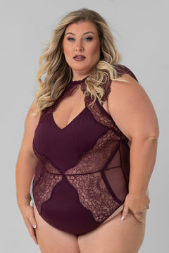 MINNA BODYSUIT- CHERRY plus-size - AMOUR781