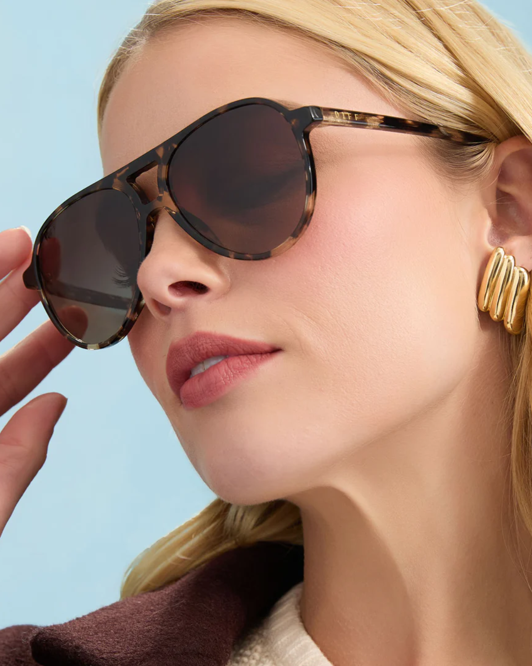 Tosca II espresso tortoise brown gradient plus-size - AMOUR781