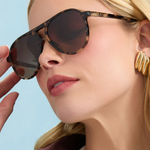 Tosca II espresso tortoise brown gradient plus-size - AMOUR781