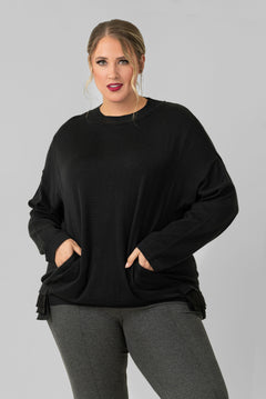 FRINGE WOOL SWEATER plus-size - AMOUR781