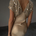 GOLD SEQUIN ELODIE DRESS plus-size - AMOUR781