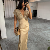GOLD SEQUIN ELODIE DRESS plus-size - AMOUR781