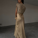 GOLD SEQUIN ELODIE DRESS plus-size - AMOUR781