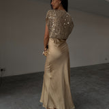 GOLD SEQUIN ELODIE DRESS plus-size - AMOUR781