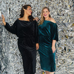 EMERALD VELVET TILLY DRESS plus-size - AMOUR781