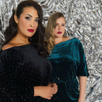 EMERALD VELVET TILLY DRESS plus-size - AMOUR781