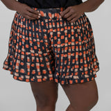 FLOWY CHECK SHORT plus-size - AMOUR781