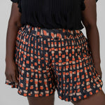 FLOWY CHECK SHORT plus-size - AMOUR781