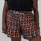 FLOWY CHECK SHORT plus-size - AMOUR781