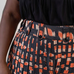 FLOWY CHECK SHORT plus-size - AMOUR781