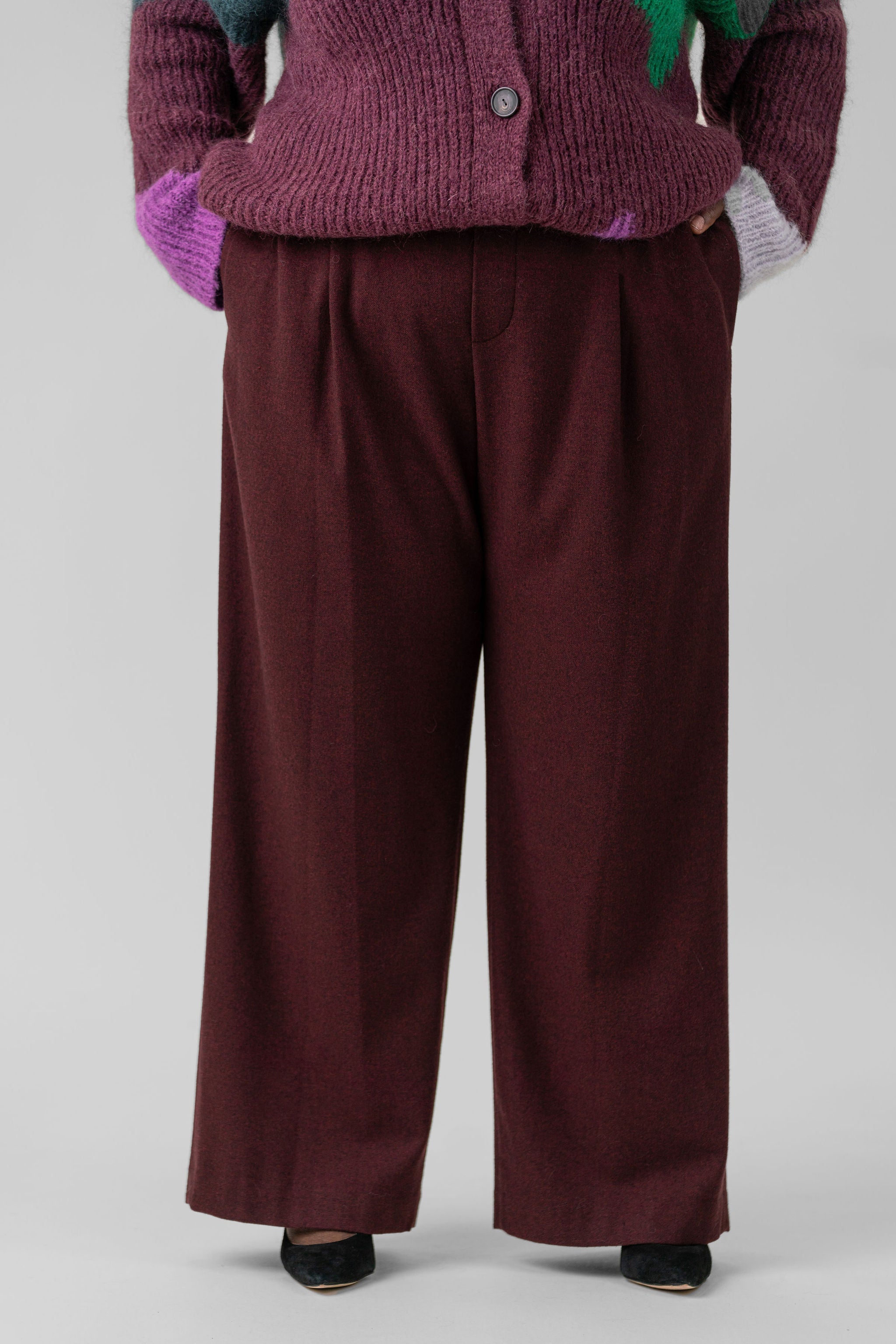 FLANNEL PULL ON PANT plus-size - AMOUR781