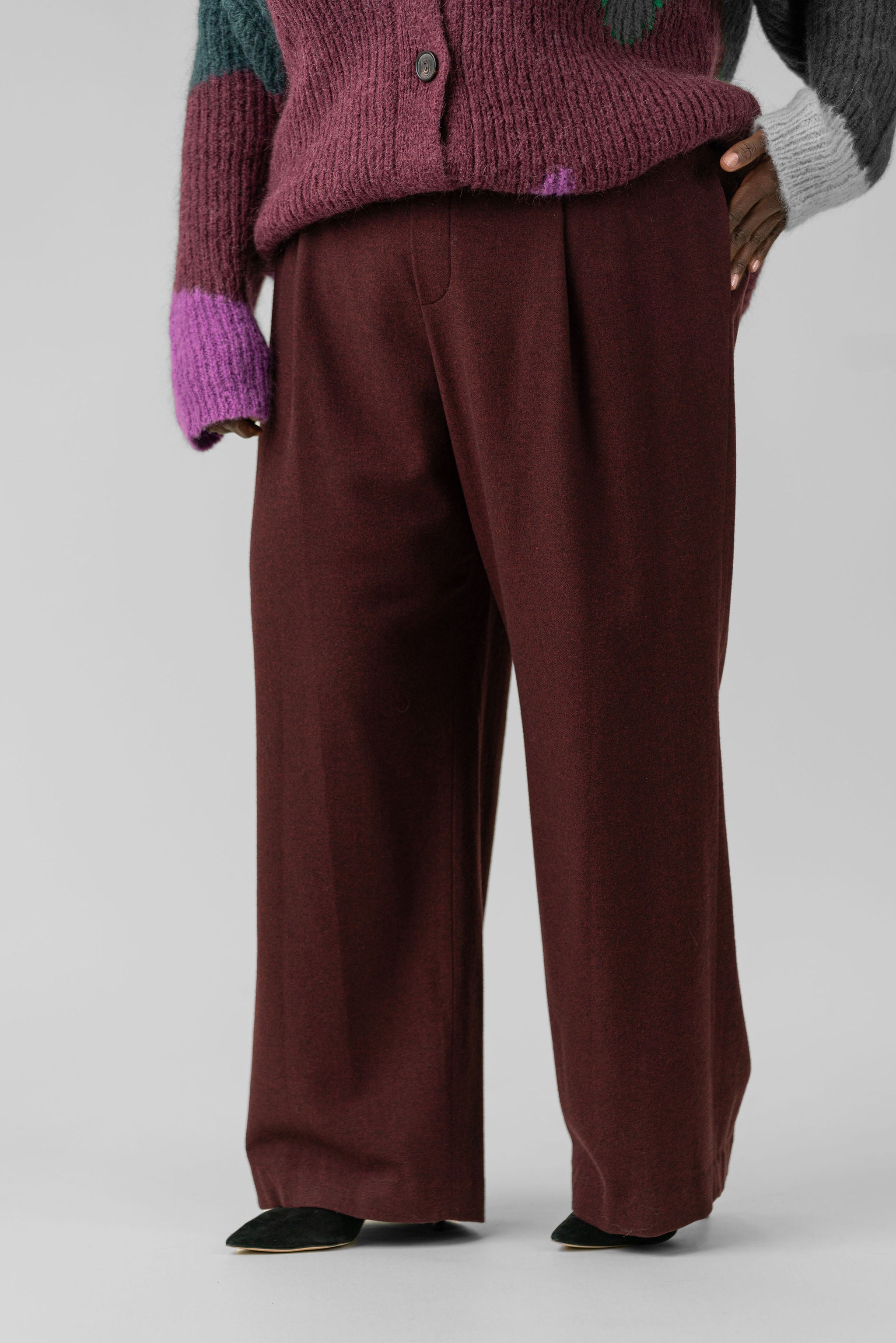 FLANNEL PULL ON PANT plus-size - AMOUR781