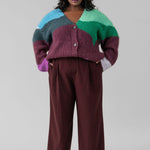 INTARSIA WAVE CARDIGAN plus-size - AMOUR781