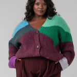 INTARSIA WAVE CARDIGAN plus-size - AMOUR781
