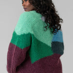 INTARSIA WAVE CARDIGAN plus-size - AMOUR781