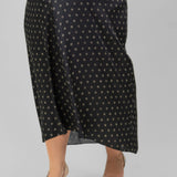 SUN DOT DRAPED SLIP SKIRT plus-size - AMOUR781