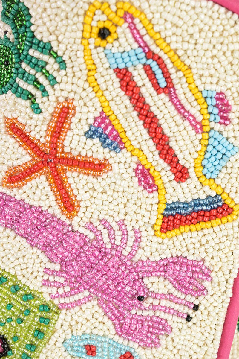 UNDERWATER BEADED SHOULDER BAG plus-size - AMOUR781