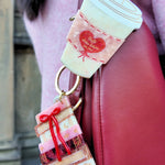 Hand-painted Bow Bookstack Bag Charm + Keychain plus-size - AMOUR781
