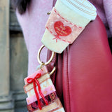 Hand-painted Bow Bookstack Bag Charm + Keychain plus-size - AMOUR781