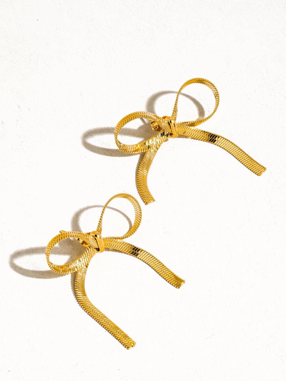 WINONA BOW CHAIN STUDS plus-size - AMOUR781