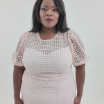 IMANI CROCHET LACE DRESS plus-size - AMOUR781