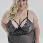 SHEER GOWN plus-size - AMOUR781