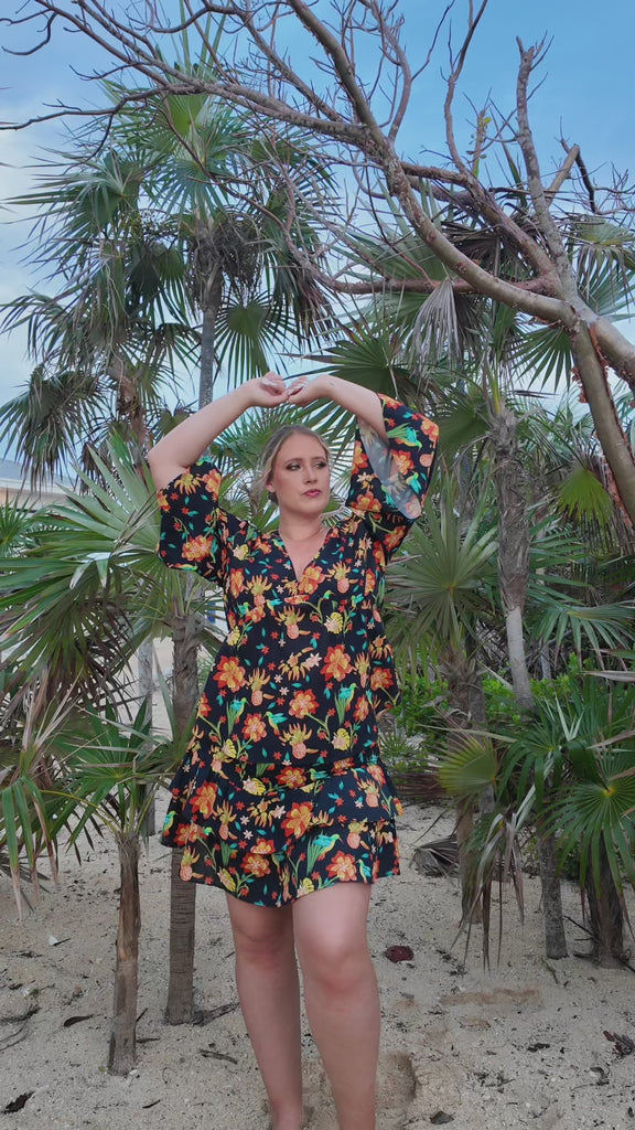 SITARA V NECK TOP plus-size - AMOUR781