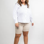 BUTTON UP COLLAR SHIRT plus-size - AMOUR781