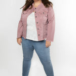 CLASSIC JEAN JACKET WITH FRAY HEM - AMOUR781